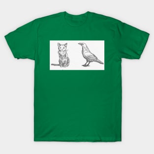 Cat and Crow T-Shirt